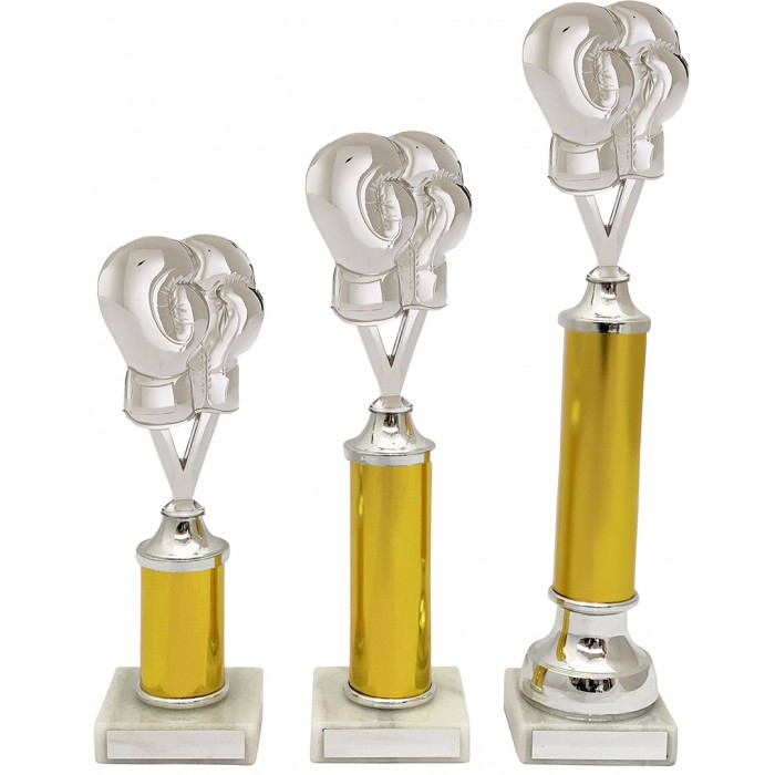 BOXING GLOVE METAL TROPHY  - AVAILABLE IN 3 SIZES